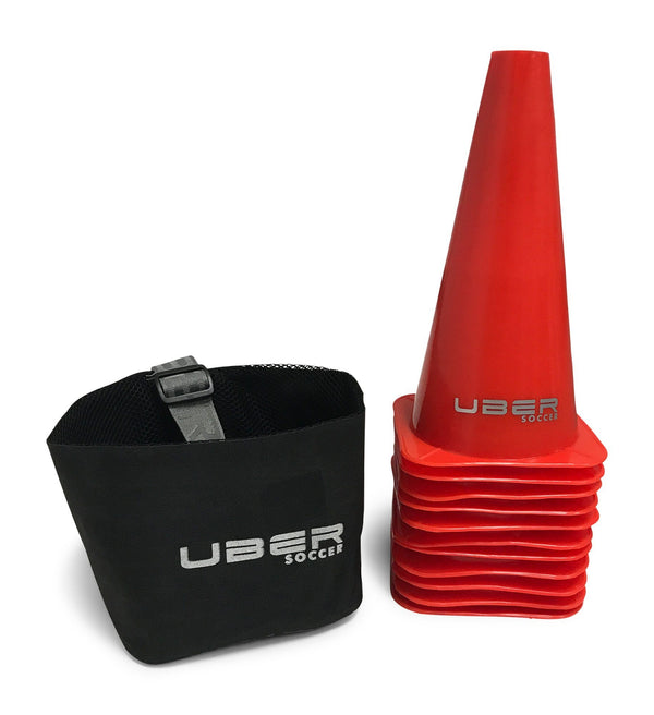 Uber Soccer Training cones (Witches Hats) - Set of 10 - UberSoccer