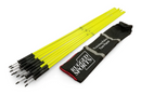 Rugged Sports Speed and Agility Poles - Yellow - 2 Piece - Flexible Base - UberSoccer