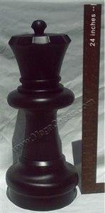 MegaChess 23 Inch Dark Plastic Queen Giant Chess Piece - UberSoccer