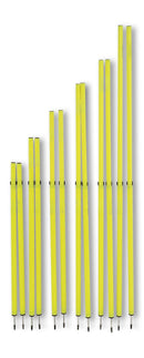 Rugged Sports Adjustable Speed and Agility Training Poles - Yellow - 40 to 72 Inches