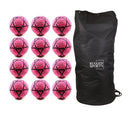 Rugged Sports Indoor Felt Soccer Ball - Neon Pink - Bundle - 12 Balls