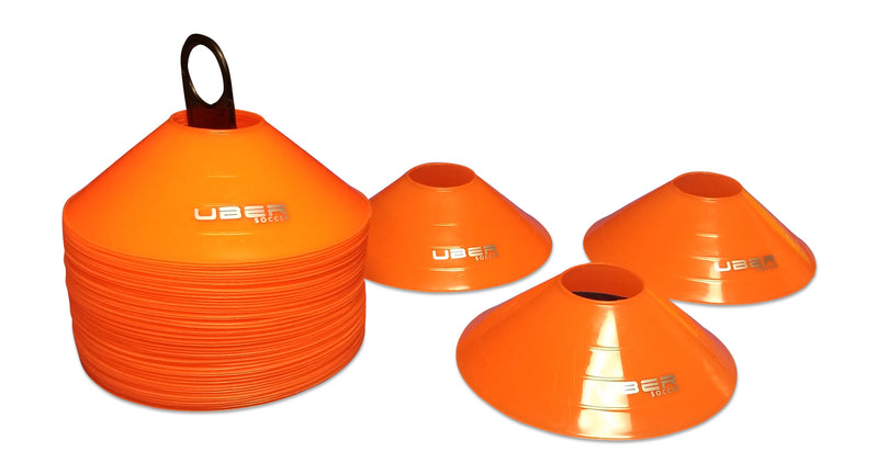 Uber Soccer Low Profile Disc Marker - Flexible - Set of 50 - Orange - UberSoccer