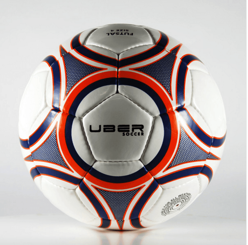 Uber Soccer Futsal Ball - Glossy Finish - Navy/Orange - UberSoccer