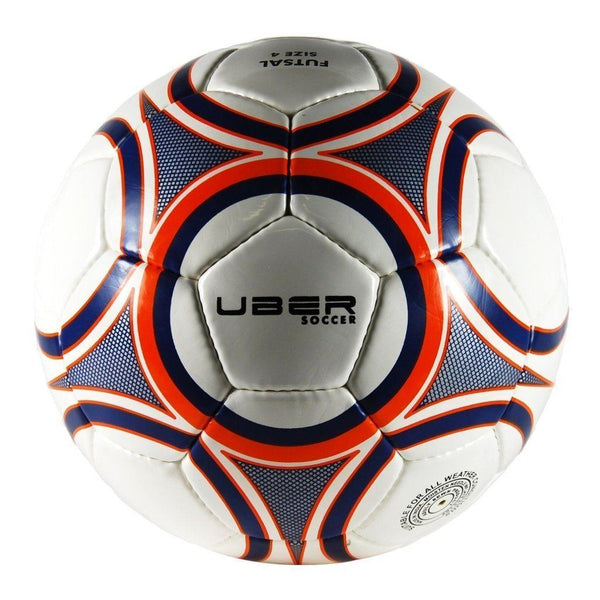 Uber Soccer Futsal Ball - Glossy Finish - Navy/Orange - UberSoccer