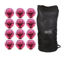 Rugged Soccer Indoor Felt Soccer Ball - Neon Pink - Bundle - 12 Balls
