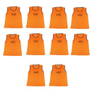 Rugged Soccer Mesh Scrimmage Training Bibs - Nylon Mesh - Set of 10